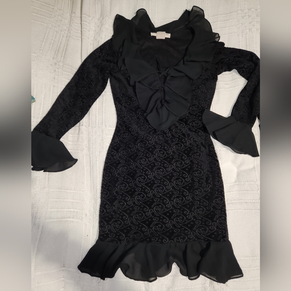 Black velour dress - Early 90s